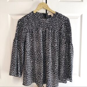 Michael Michael Kors Black White Speckled Top